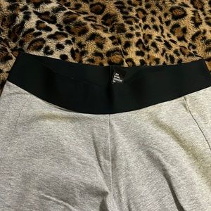 Gray with black sports Adidas leggings